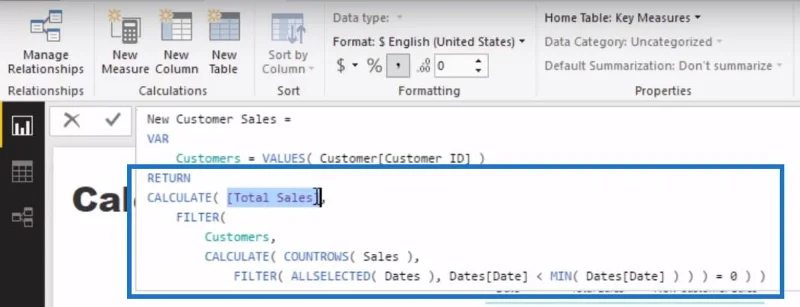 Uudet vs. nykyiset asiakkaat – edistynyt analytiikka LuckyTemplatesissa