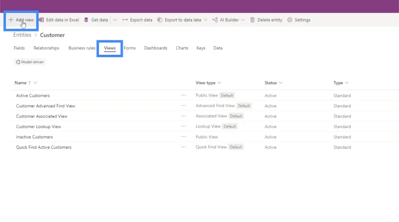 PowerApps-näkymät ja -lomakkeet: Luominen ja mukauttaminen