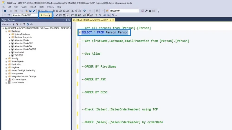 SQL SELECT -lauseke: Johdanto