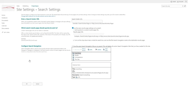 SharePoint-søgefunktionen