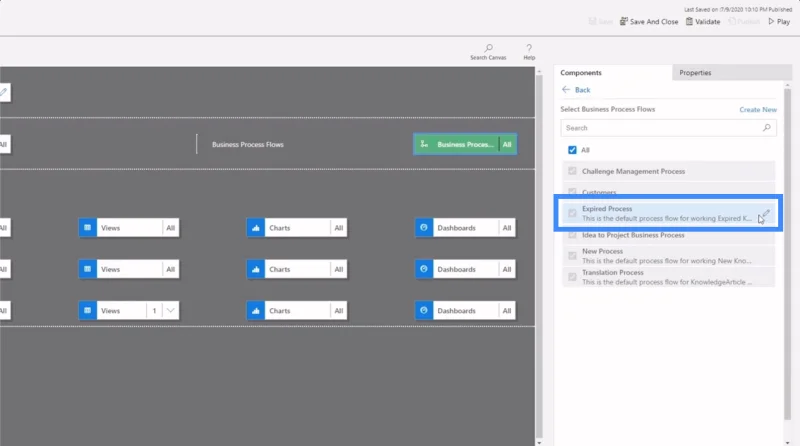 Power Apps forretningsprosessflyt og dokumentasjon