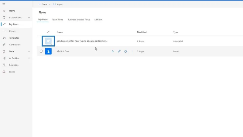 Microsoft Flow Tutorial – Instant vs.  Automatiseret flow