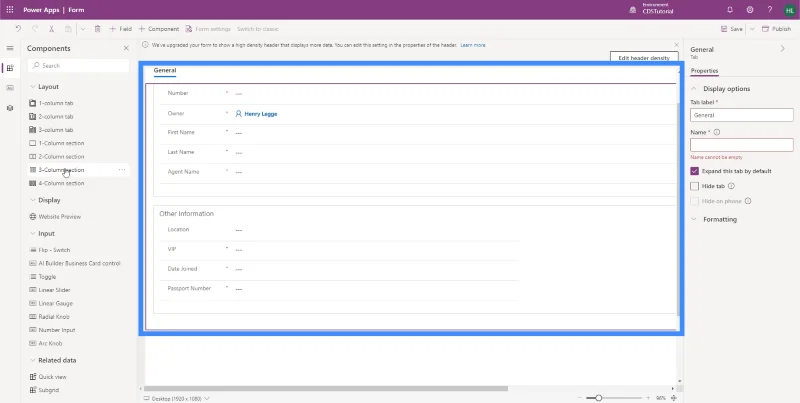 PowerApps-näkymät ja -lomakkeet: Luominen ja mukauttaminen