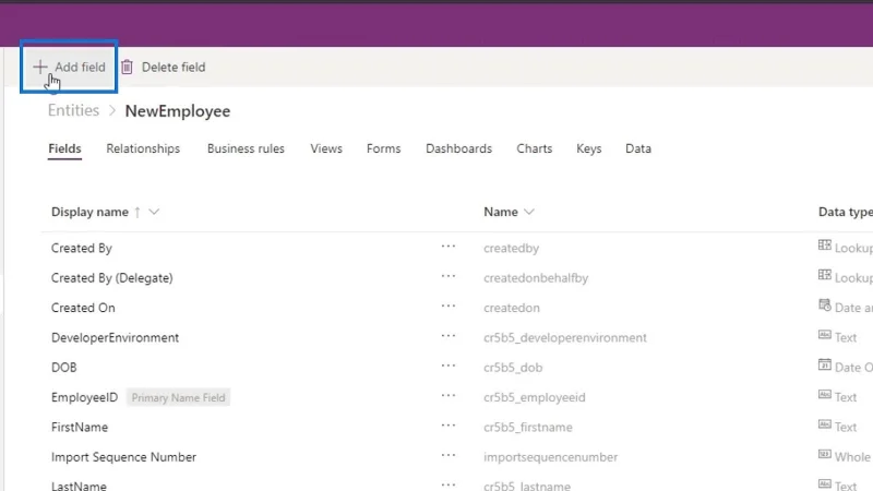 PowerApps-skjema: Legge til og endre felt