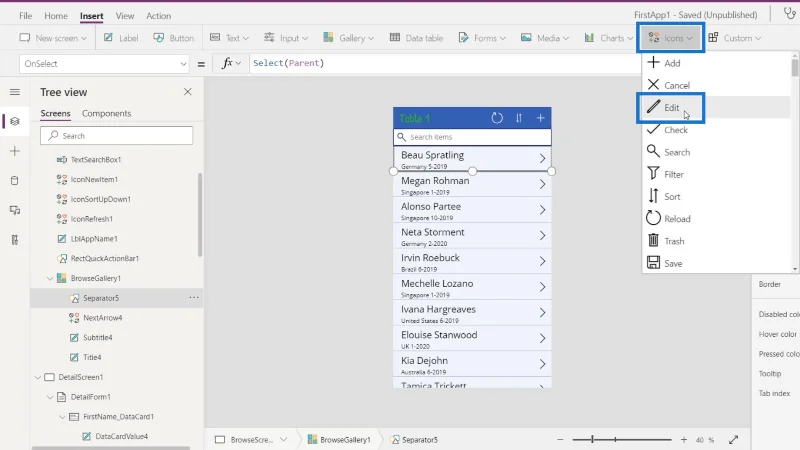 PowerApps-navigoinnin kontekstin yleiskatsaus