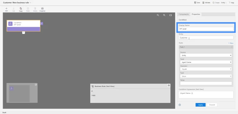 PowerApps forretningsregler og andre kraftige CDS-konsepter