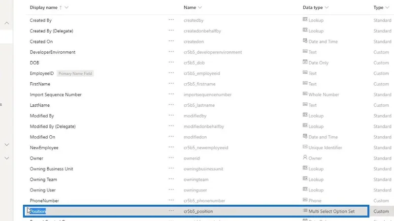 PowerApps-skjema: Legge til og endre felt