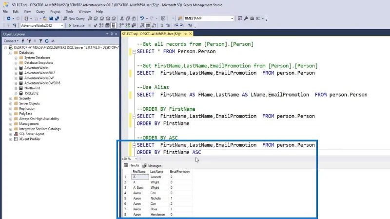 SQL SELECT -lauseke: Johdanto