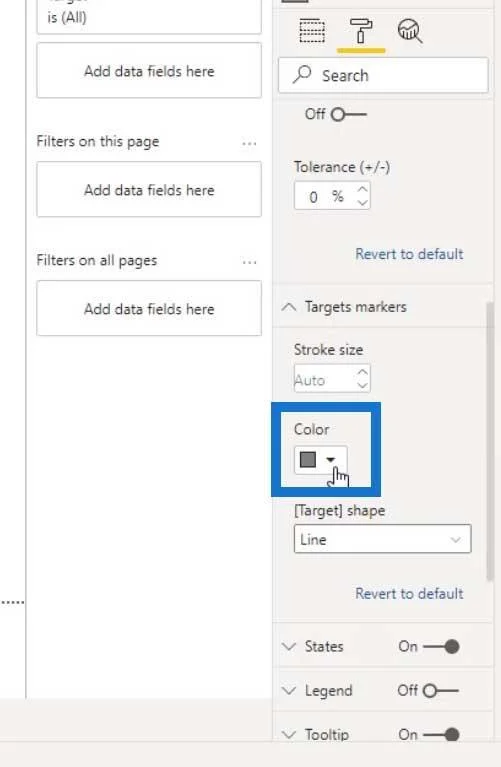 Bullet Charts: speciális egyéni látványelemek a LuckyTemplates számára