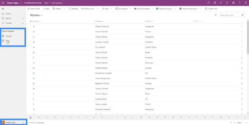 Power Apps -mallipohjaiset sovellukset: Sivustokartat ja niiden toiminta