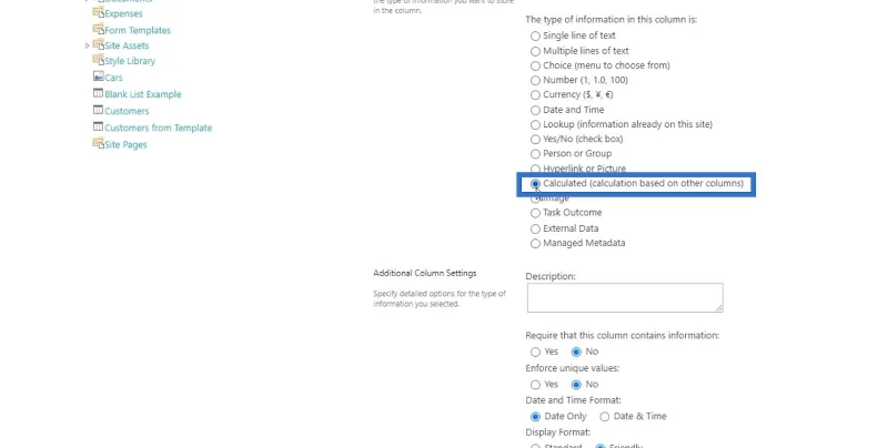 Beregnede kolonner i SharePoint |  Et overblikk