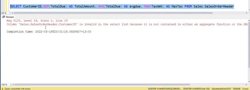 Kokoonpanofunktiot SQL:ssä ja niiden käyttö