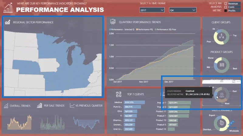LuckyTemplates Shape Map Visualization for romlig analyse