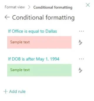 SharePoint-luettelon muotoilun esittely