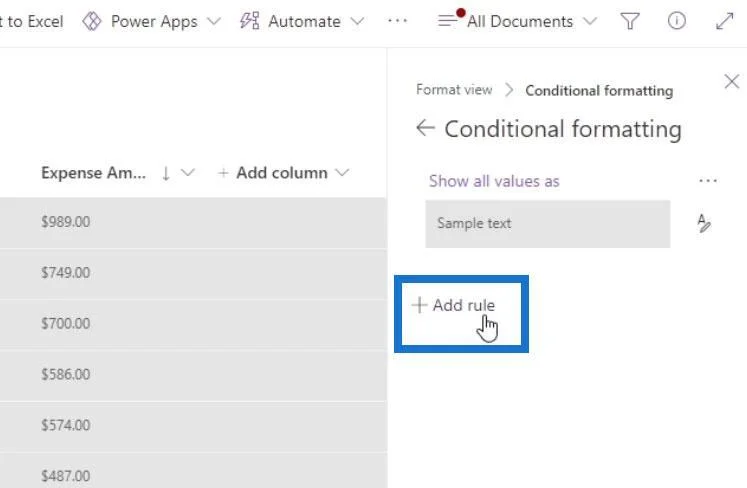 Vis formatering i SharePoint