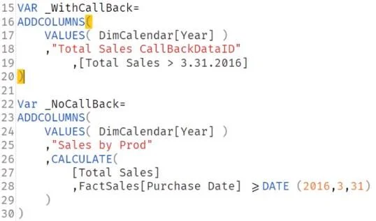 Suorituskykyongelma DAX Studiossa: CallBackDataID