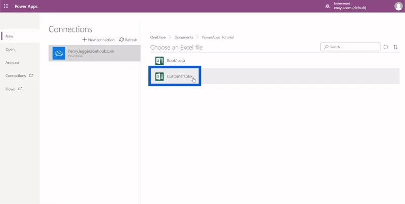 Power Apps-miljøoppsett: Koble til OneDrive og Google Drive