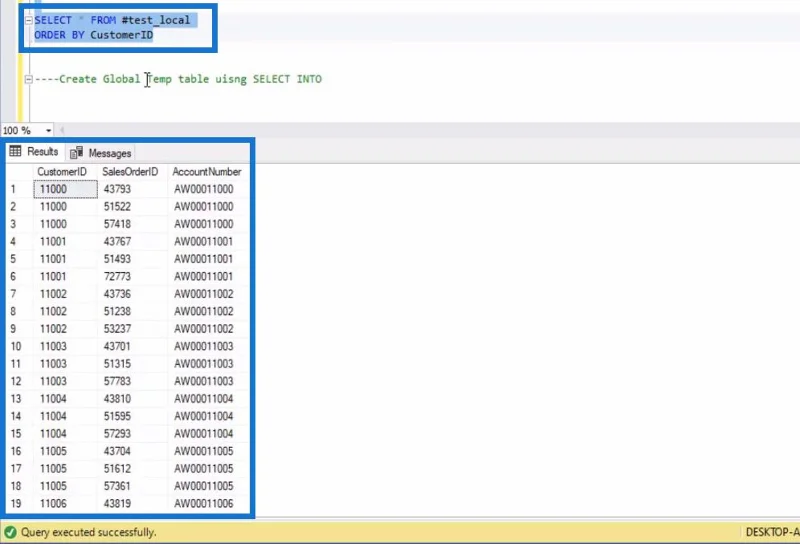 SQL Temp-tabeller og -visninger for LuckyTemplates-bruger