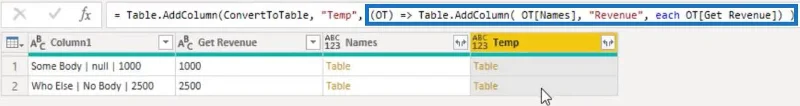Sisäkkäiset lausekkeet: Power Query -ympäristöt