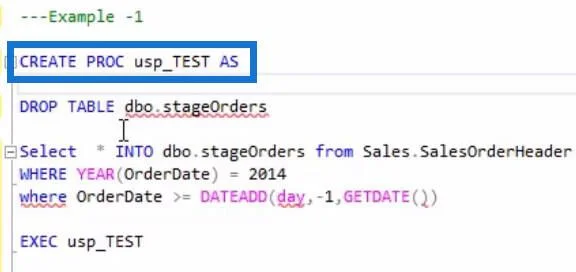 Tallennetut menettelyt SQL:ssä |  Yleiskatsaus