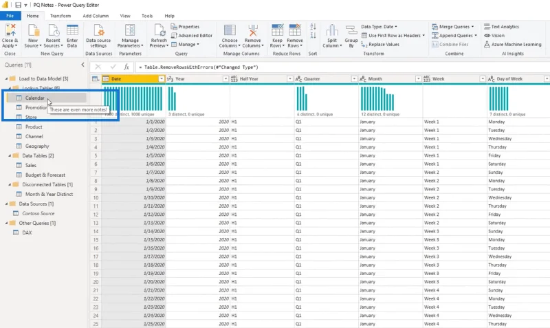 Power Query: Sådan tilføjer du hurtigt noter