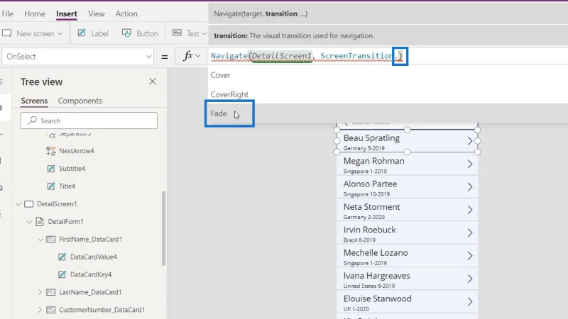 PowerApps-navigoinnin kontekstin yleiskatsaus