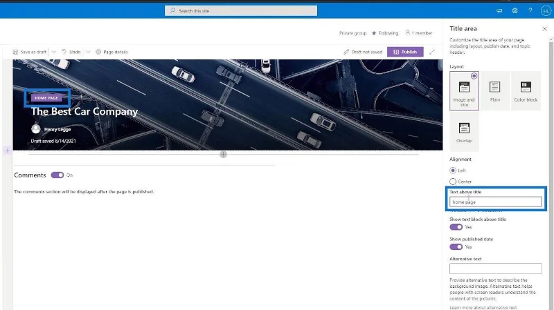 Vzhľad domovskej stránky