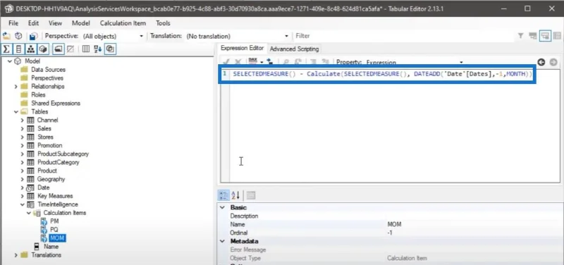 Brug tabeleditor til at oprette beregningsgrupper i LuckyTemplates