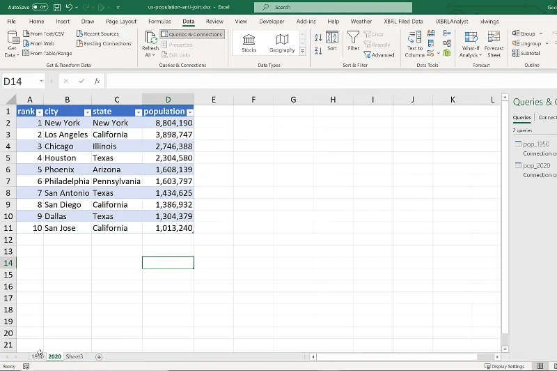 Slå sammen spørringer ved å bruke Anti Join In Excel med Power Query