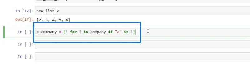 Python-liste og til sløjfe i LuckyTemplates