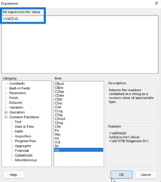 Sådan sorteres og filtreres diagram i Report Builder